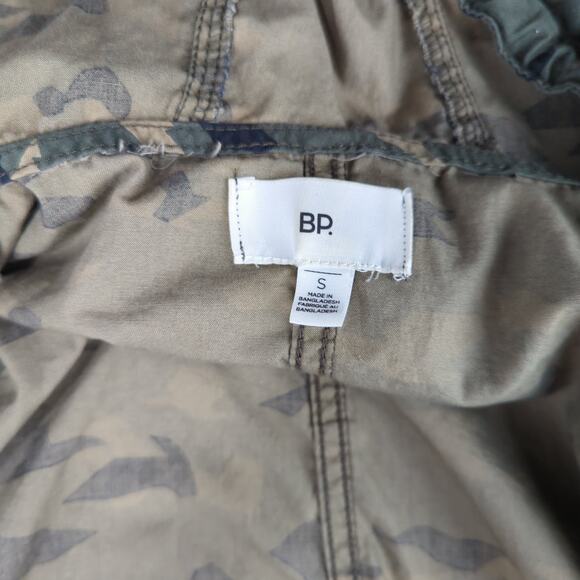BP Camo Lightweight Cotton Jacket Women's Small Long Line Cinch Drawstring Waist - Picture 10 of 10